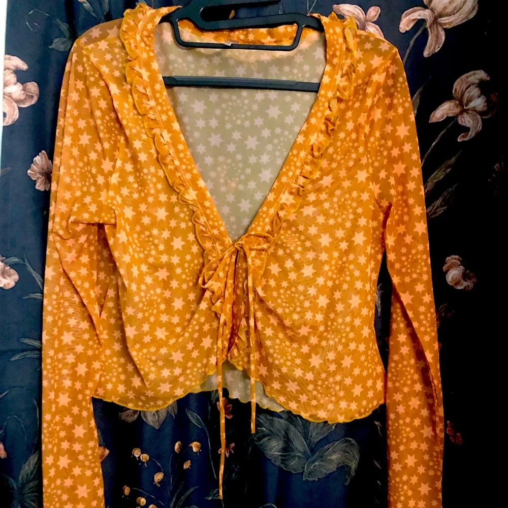 Free People Marne Top - Medium, Gold Combo - Picture 1 of 4